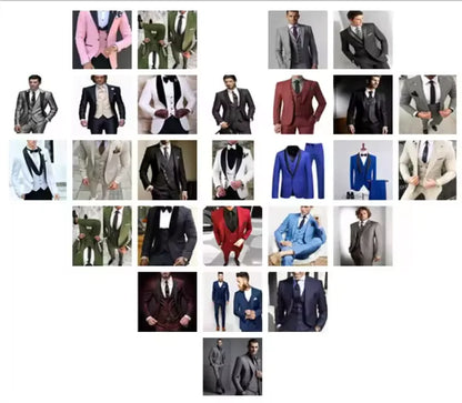 Men's Blazer Formal Terno Suits African Long Jacket Two-Piece Set Coat And Pants Single Breasted Stand Lapel Clothing Costume Ho