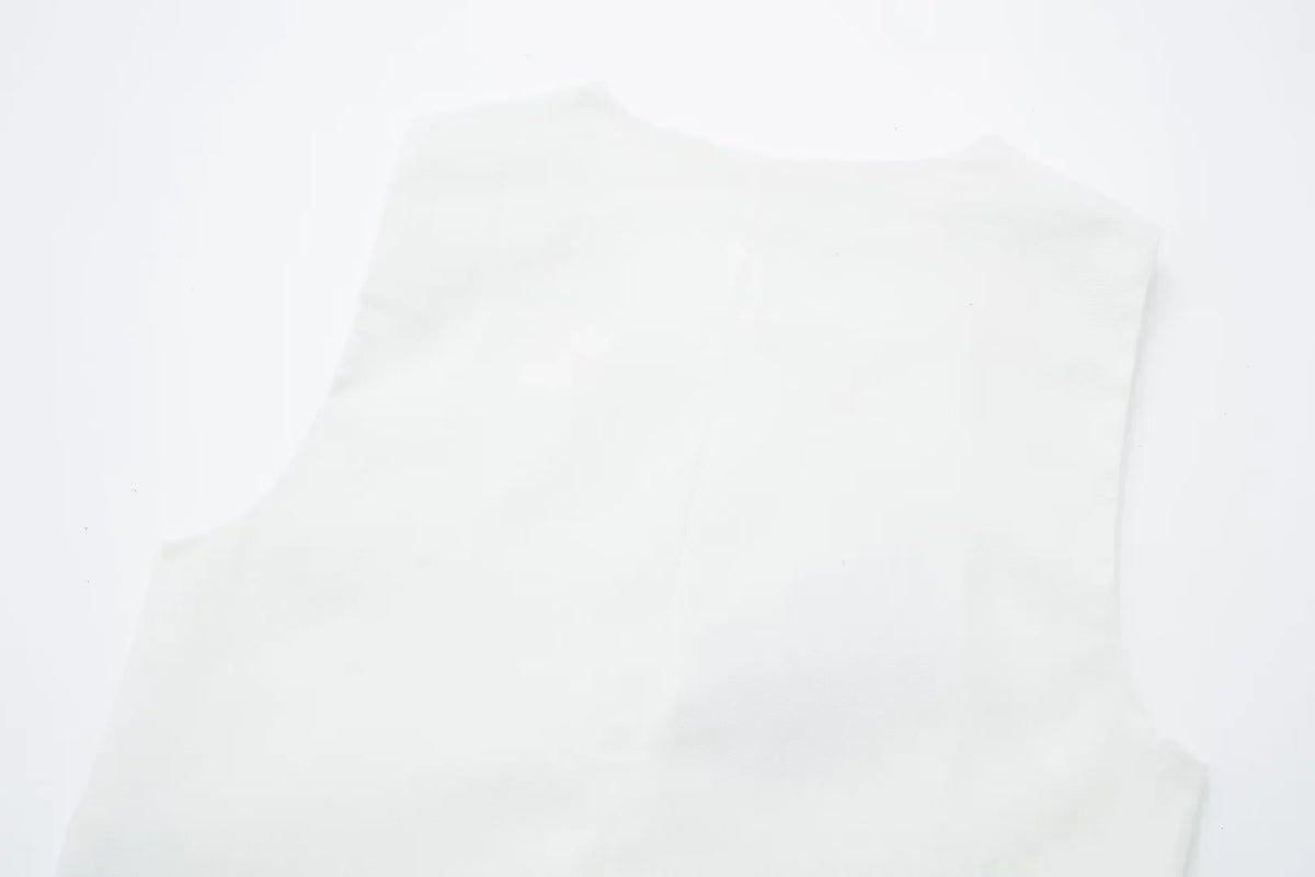 Women's Vest Tops 2024 Cropped Sleeveless Suit Vest Office Casual White Black Vest For Women Summer Formal Vests Woman