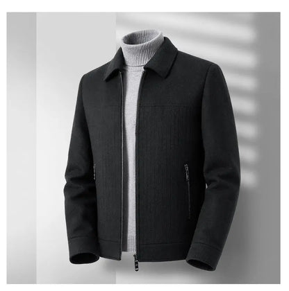 Men's Double-Faced Woolen Zipper Jacket Autumn Winter 50% Wool Removable Inner Vest Mid-Youth Fashionable Woolen Top