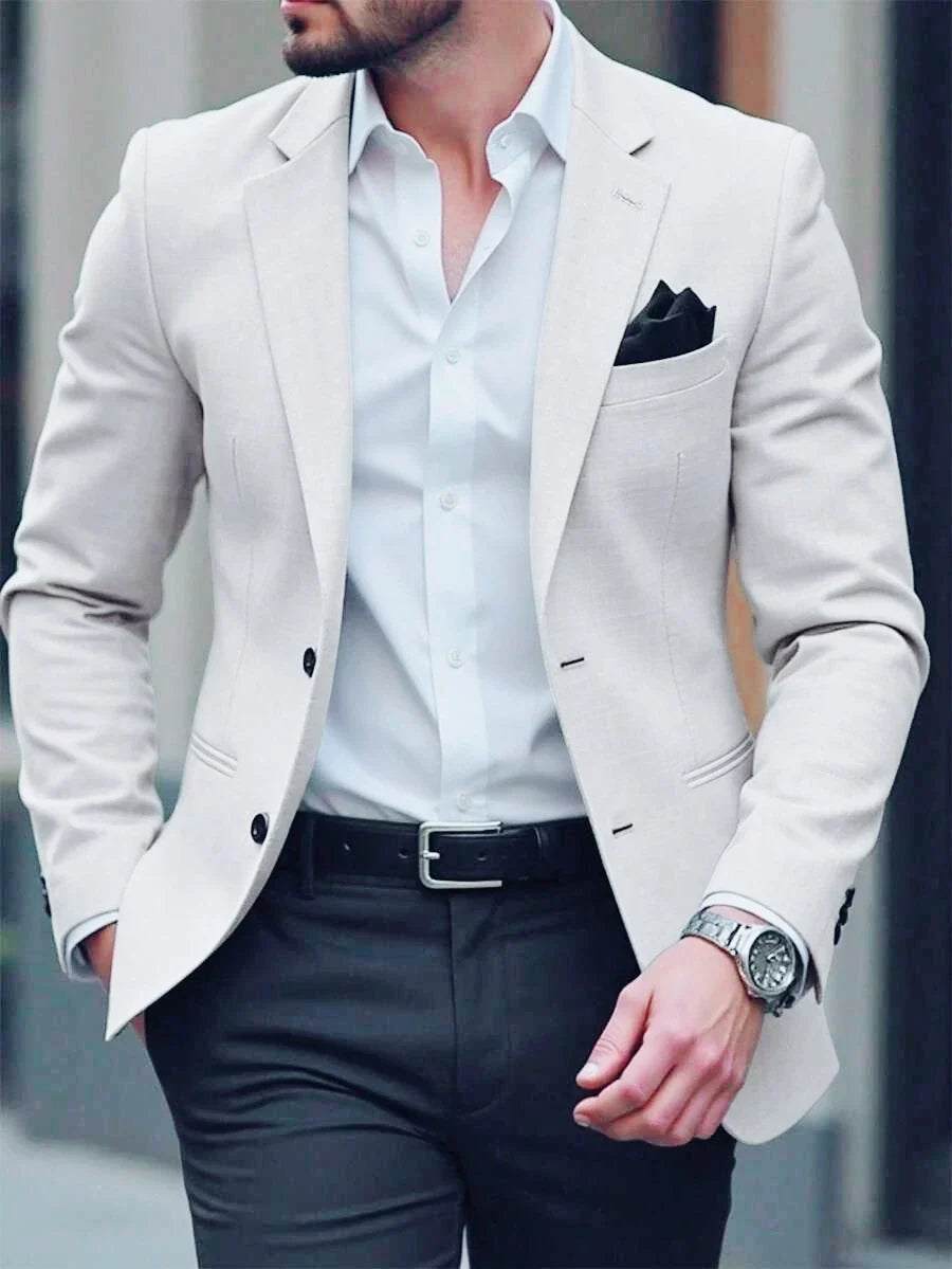 XS-6XL Casual Wedding Men Suits Blazer Business Office Groom Wear Tops Tuxedo Jacket Notch Lapel Two Buttons One Coat for Daily