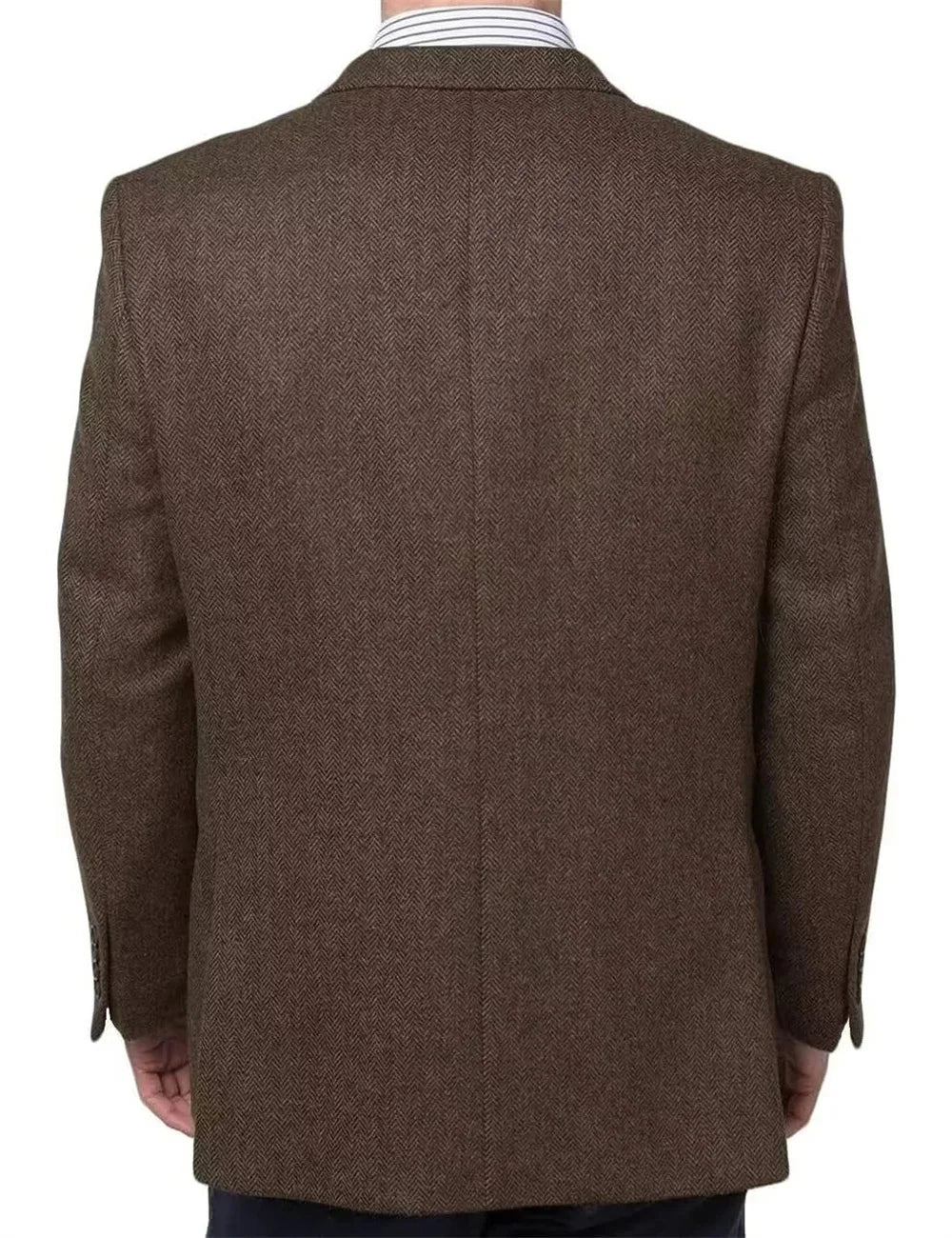 Premium Men's Suit Gray Blazer Prom Tuxedos Herringbone Tweed Single Breasted Formal Bussiness Jacket for Wedding Daily Wear