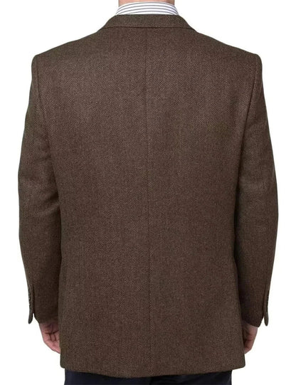 Premium Men's Suit Gray Blazer Prom Tuxedos Herringbone Tweed Single Breasted Formal Bussiness Jacket for Wedding Daily Wear