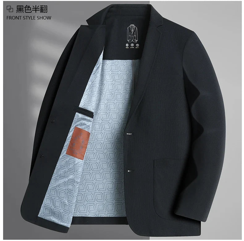 2026 High Quality Fashion Handsome Autumn New Business Fashion Business Suit Solid Color Single West Coat M-4XL