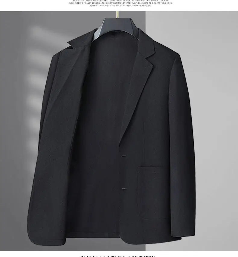 30% Linen Blazer - Men's Fashionally Fit Business Formal Wedding Gentleman English Style Breathable Versatile Casual Blazer