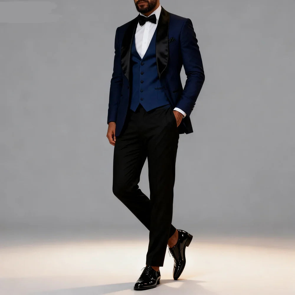 Men's Three-Piece Suit Floral Slim Fit including Jacket Vest And Pants with Paisley Pattern Suitable for Formal Occasions