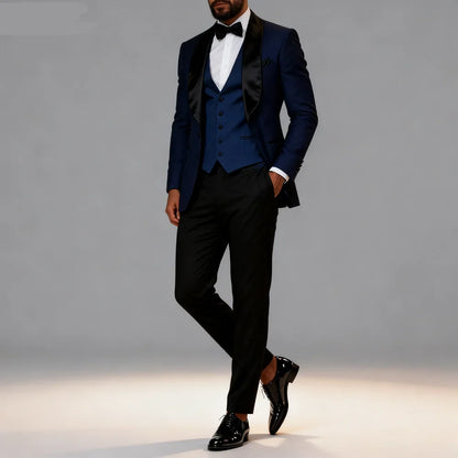 Men's Three-Piece Suit Floral Slim Fit including Jacket Vest And Pants with Paisley Pattern Suitable for Formal Occasions