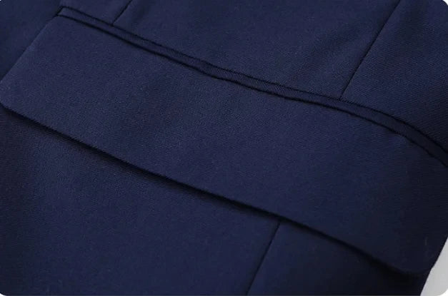 Men's 2-Piece Suit Notch Lapel Single Breasted Blazer with Flap Pockets for Business, Wedding & Formal Occasions