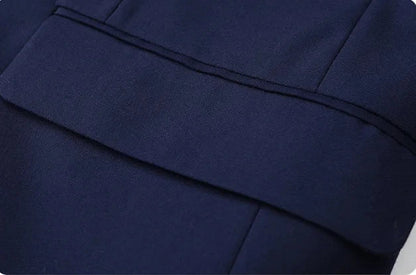 Men's 2-Piece Suit Notch Lapel Single Breasted Blazer with Flap Pockets for Business, Wedding & Formal Occasions