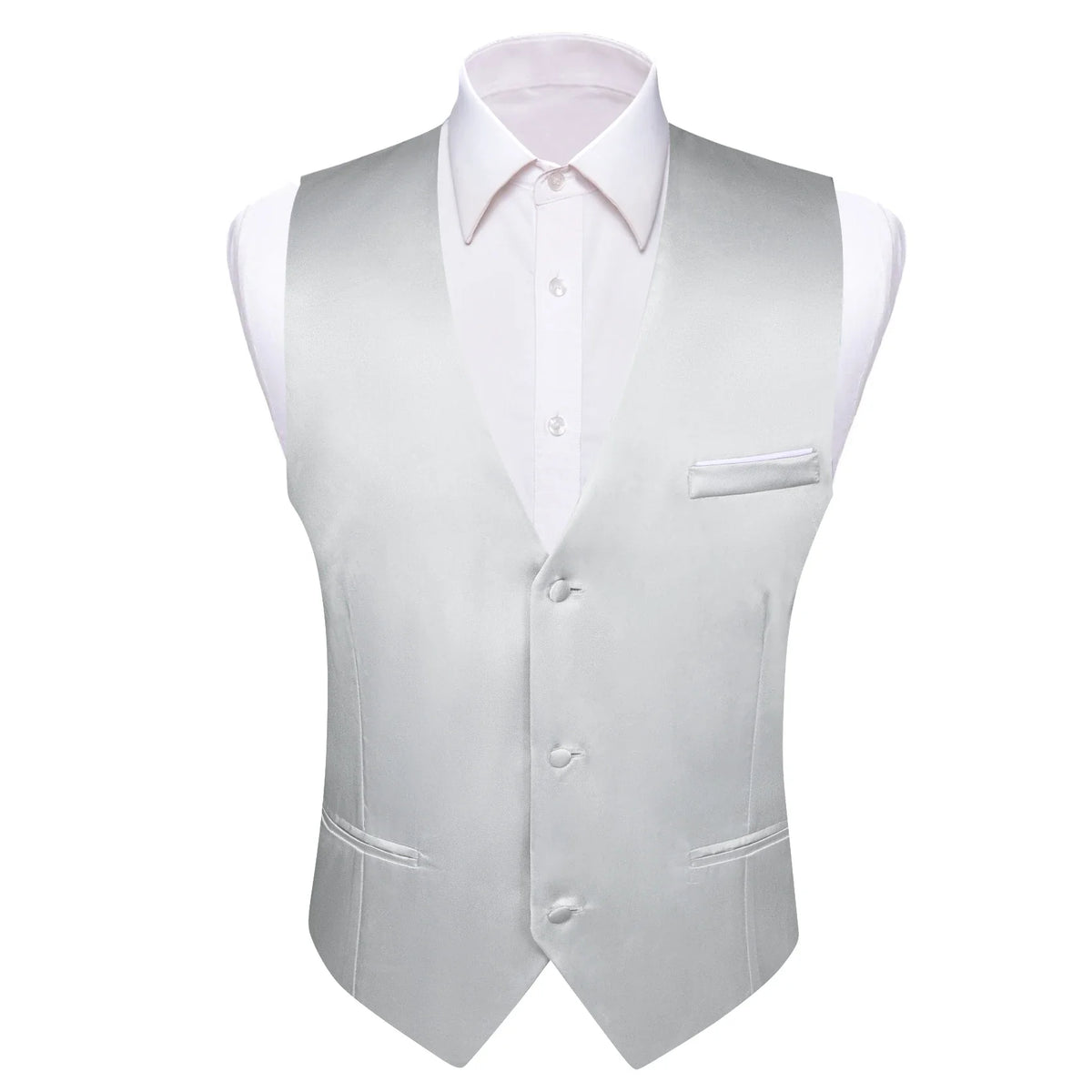 Men's Satin Vest Slim Fit Single-Breasted Waistcoat for Weddings and Formal Occasions