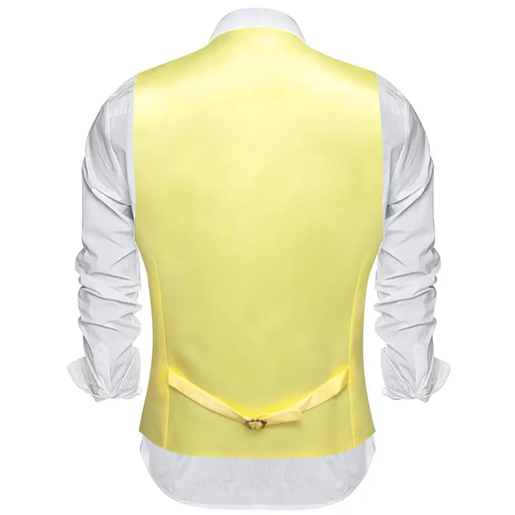 Men's Satin Vest Slim Fit Single-Breasted Waistcoat for Weddings and Formal Occasions