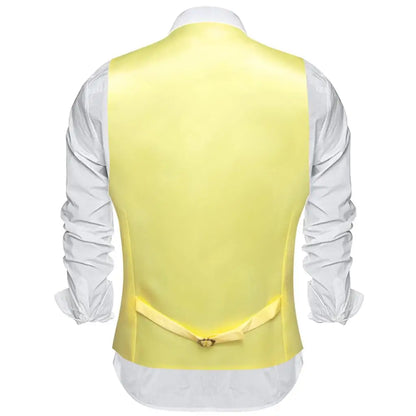 Men's Satin Vest Slim Fit Single-Breasted Waistcoat for Weddings and Formal Occasions