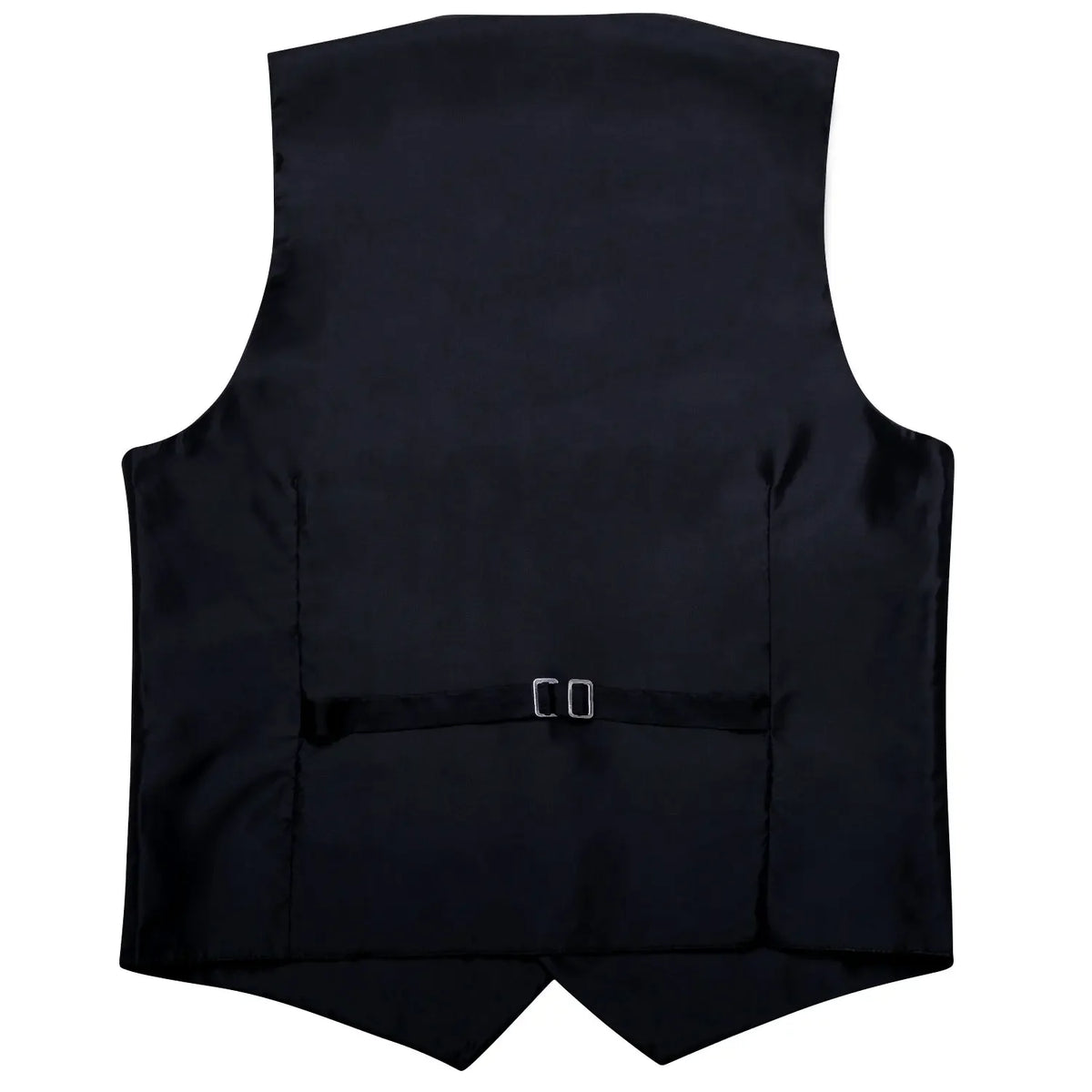 Men's Suit Vest 4-Piece Set – Black Glossy Floral Jacquard Waistcoat for Wedding & Formal Occasions
