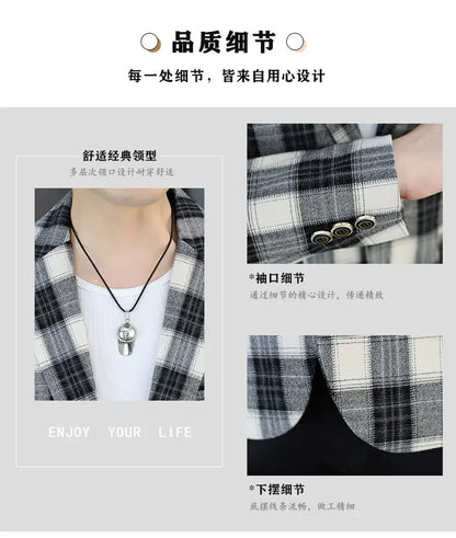 Blazer Men's Fashion Business Gentleman Groom Professional Gentleman Form-fitting Versatile Casual Formal Wear High-end Blazer