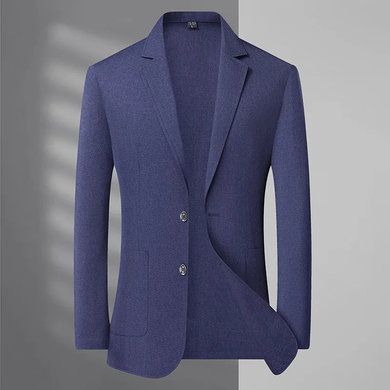 KIDWHXR Suit Coat Summer Man Thin Simpel Solid Color Pocket Male Blazer Sun Protection Long Sleeve Outdoor Casual Men Outerwear