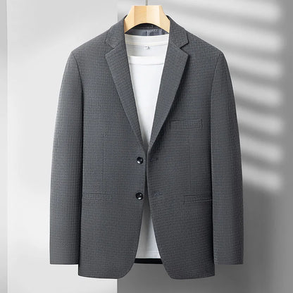 2025 Men's High-End Boutique Wool Suit Casual Business Top Coat Fashion Gentleman Party Four Seasons Elegant Tailored Suit