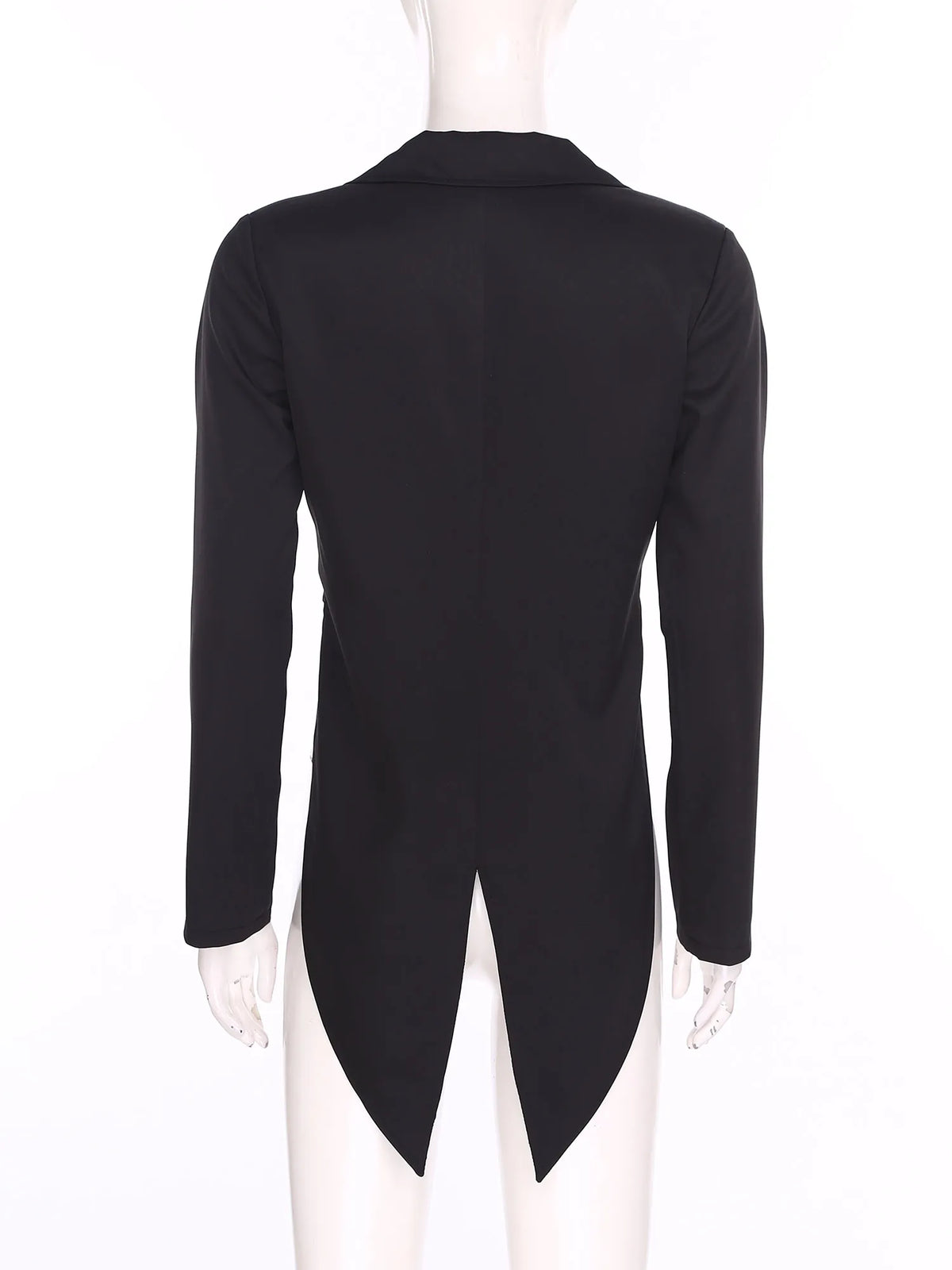 Womens Tailcoat Blazer Vintage Swallowtail Jacket Lapel Tuxedo Coat Outerwear for Nightclub Cocktails Waitress Cosplay Costume