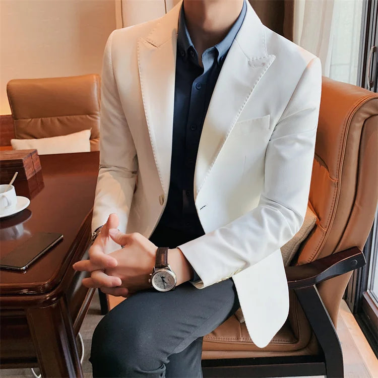2022 Classic Green Blue Jacket Uniform Groom Tuxedos Mens Wedding Suits Peaked Lapel Man Business Blazer Groomsmen Prom Dress