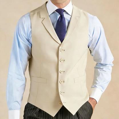Men's Formal Vest – Single Breasted Waistcoat for Wedding, Banquet & Business
