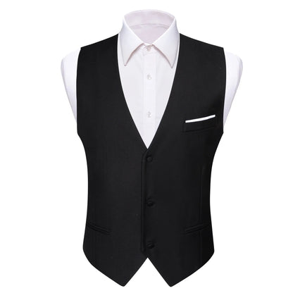 Men's Slim Fit Dobby Vest – Multi-Color Formal Waistcoat for Weddings & Smart Events