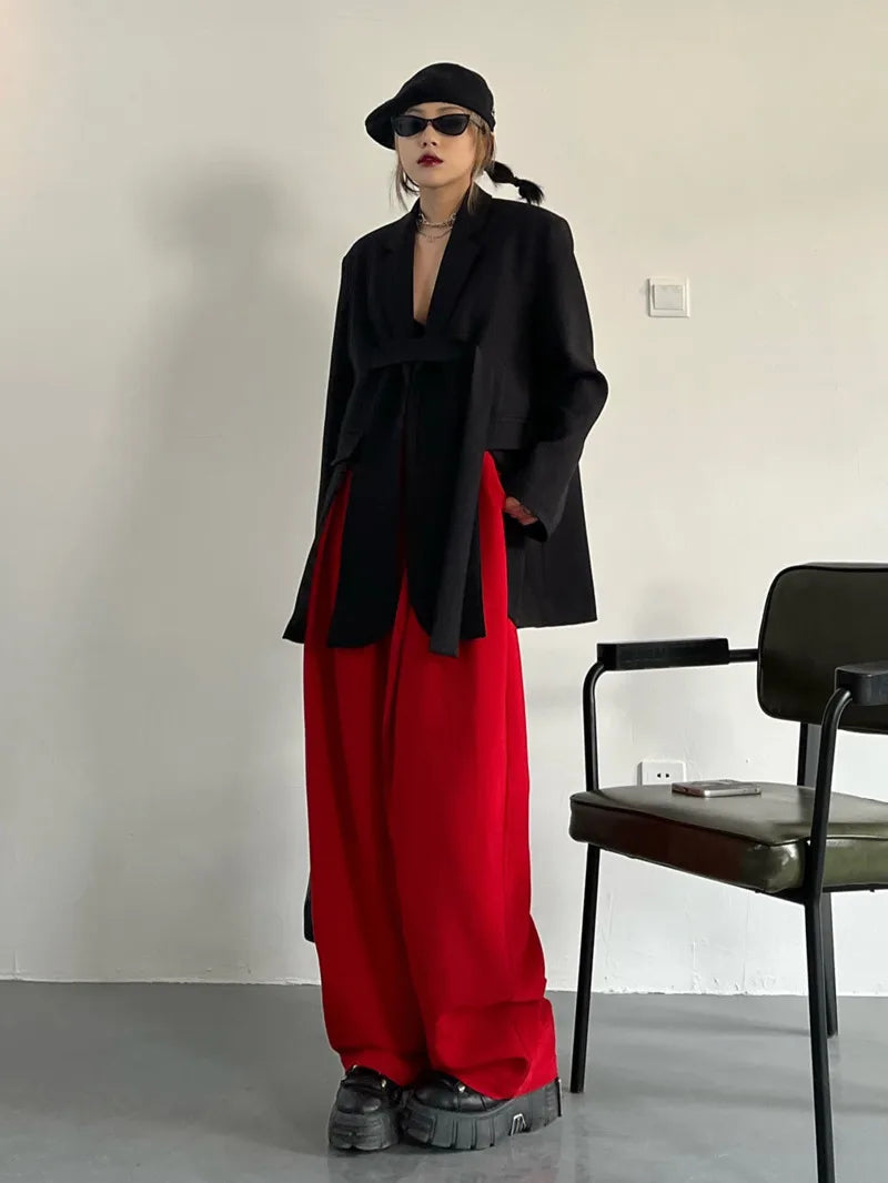 Spring Autumn New Women Blazer Niche Design Split Hem Ribbon Elegant Casual Fashion Chic Jacket High-end Trend Coat HK17058