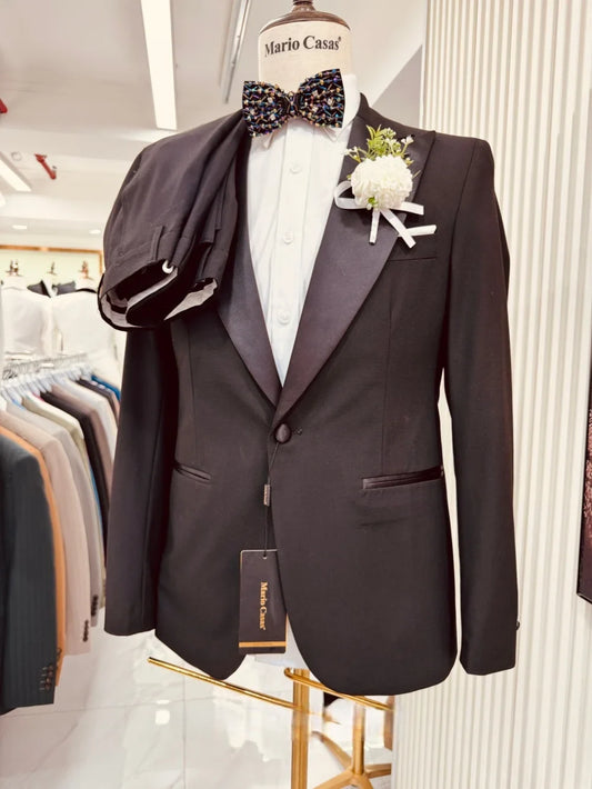2026 New Classic Black Suit Set 2 Pieces Daily Business Office Wear One Button Elegant Man Suits Banquet Party Outfit S-3XL