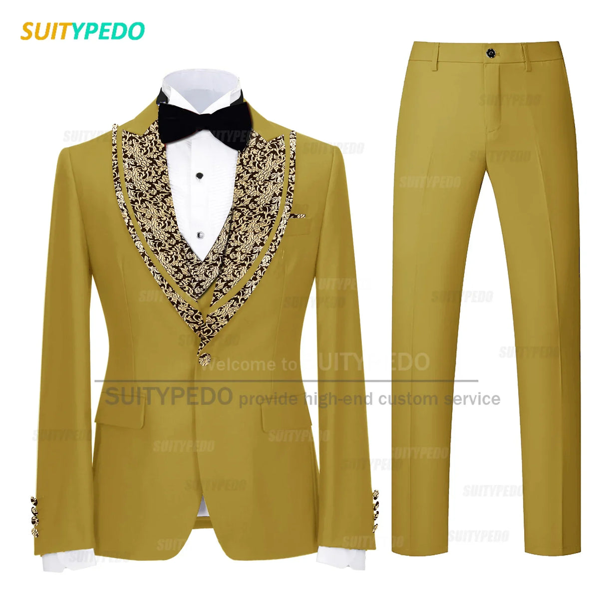 Classic Black Set For Fashion Children Wedding Flower Kid Slim Fit Costumes Formal Party Elegant Blazer Vest Pants 3 Pieces