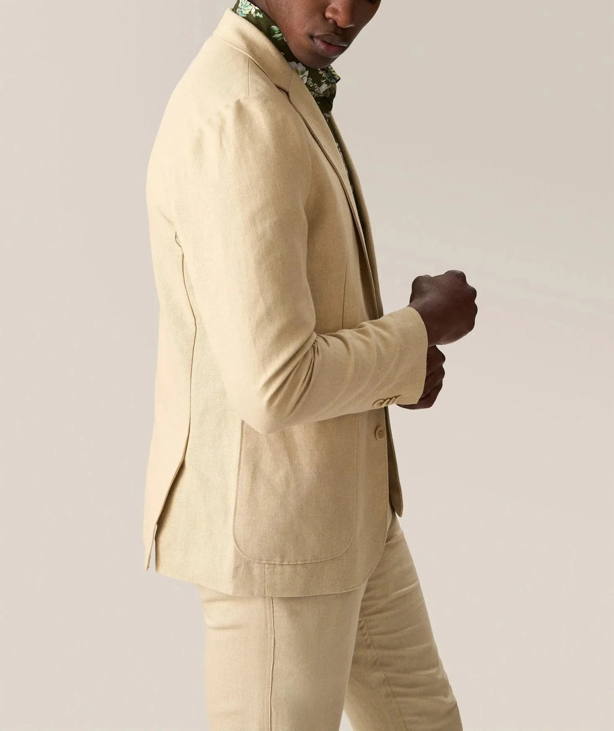 Modern Men's Suit 2 Pieces Linen Blazer And Pants Business Formal Work Wear Wedding Groom Tuxedos Customized Costume Homme M528