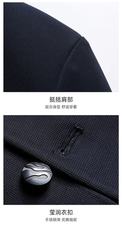 Seamless Adhesive Thin Style Blazer Fashionable Outdoor Travel, Camping, Wedding, Men's Slim-fit Casual Wear, Breathable Blazer