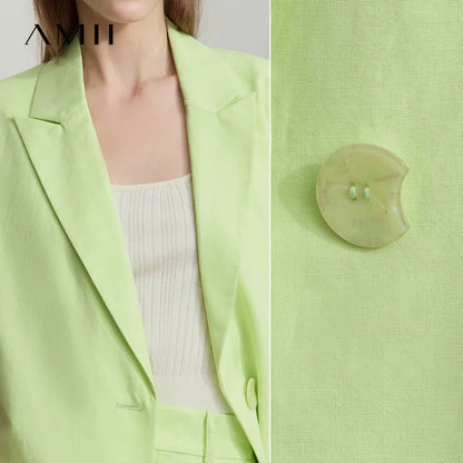 Minimalist New Summer Vest Jacket For Women Commuting Cotton Linen Loose Office Fashion Blazers Female Clothing 12542071