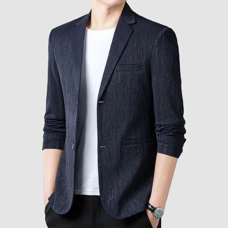 Men's Striped Smart Casual Blazer for Everyday Wear – Lightweight Spring Autumn Jacket