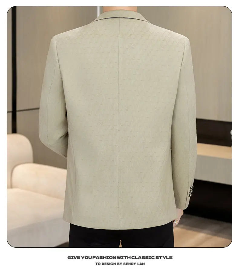 High-Quality Fashionable Autumn Winter New Design Casual Men's Suit Jacket Trendy Versatile Outerwear for Business And Casual We