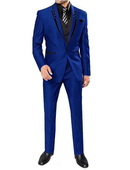Men's 3 Pieces Suits Wedding Suits One Button Groom Tuxedos Men Leisure Boutique Business Wedding Suit Jacket Pants Vest