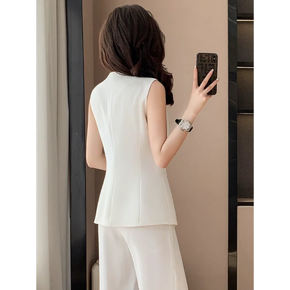 2025 New High-end Women's Spring and Summer Elegant Sleeveless Suit Vest Top