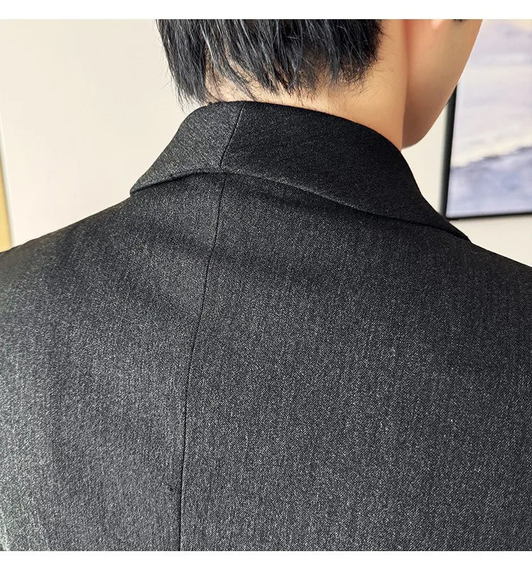 High Quality Casual Business Suit Set Men Slim Fit Social Wedding Groom Formal Set 3 Piece Set (jacket+vest+pant）men Clothing