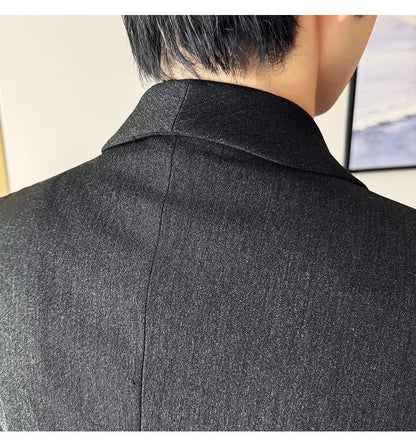 High Quality Casual Business Suit Set Men Slim Fit Social Wedding Groom Formal Set 3 Piece Set (jacket+vest+pant）men Clothing