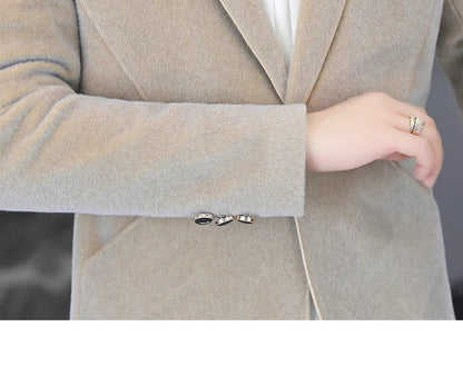 2025 Autumn Suit Men's Fashion Handsome Trend All Matching Woolen Youth Slim Small Suit Dress Single West Coat Coat  M-4XL