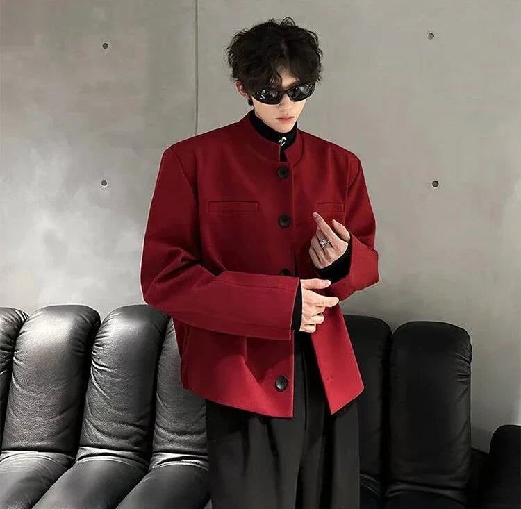 Trendy 2025 Short Coats Single Breasted Man Suits and Blazers Spring Clothes Elegant New in Original Handsome Jacket for Men