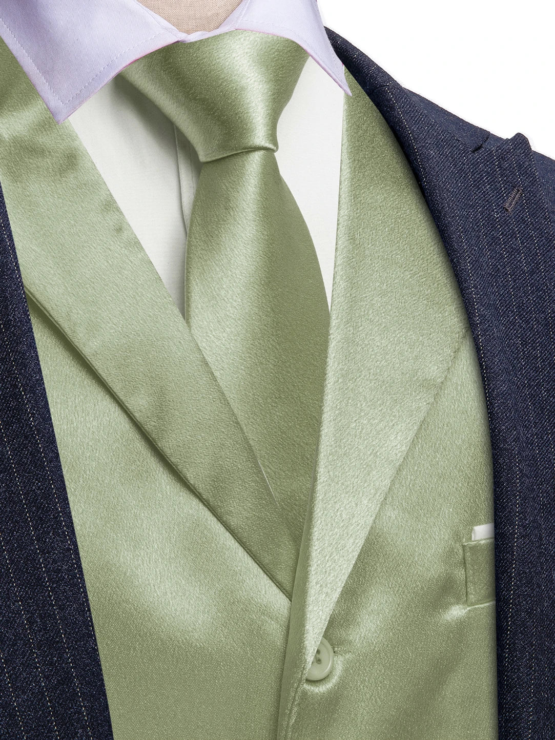 Men's Satin Vest Set with Tie, Bowtie & Pocket Square – Slim Fit for Weddings & Formal Occasions