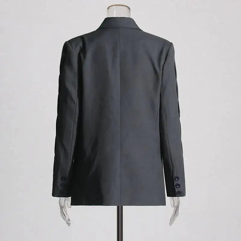 Women Blazer Turn-down Collar Single Button Pleated High-end Elegant Fashion Jacket Office Lady Ins Coat New Spring HK11499