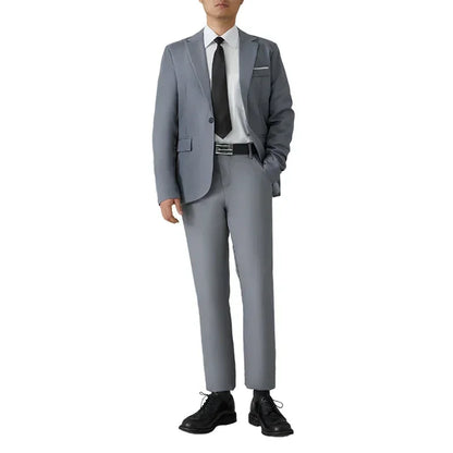 Men's Slim Fit Suit Set – Smart Casual Blazer and Pants for Business, Wedding & Formal Occasions