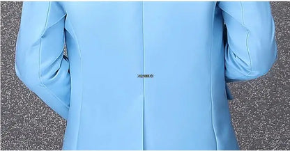 Flower Boys Blue Wedding Suit Kids Party Photograph Suit Teenager Birthday Tuxedo Dress Children Graduation Stage Show Costume