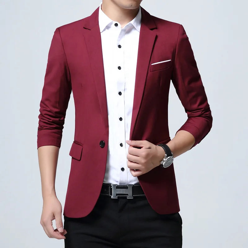 Classic Men's blazer Oversized Wedding Suit Jackets Korean Style Business Casual Blazers Man Clothing Dress Jacket 7XL