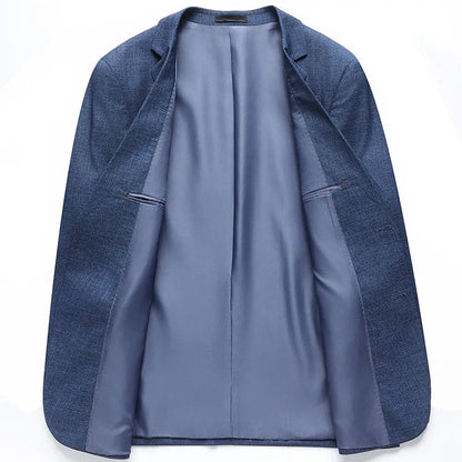 KIDWHXR Spring Autumn Man Suit Outerwear Thin Simple Solid Color Male Blazer Single-breasted Long Sleeve Slim Casual Men Coat