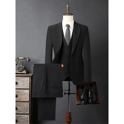 Men's Smart Casual Single Breasted Suit – Wedding, Business & Banquet