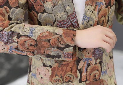 Blazer New Men's Fashionable Casual Business Gentleman Outdoor Trendy Print Banquet Versatile and Slimming Korean Version Blazer