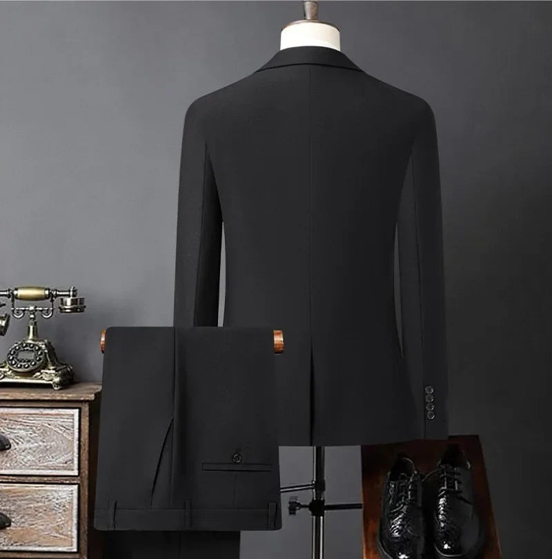 Men's Smart Casual Single Breasted Suit – Wedding, Business & Banquet