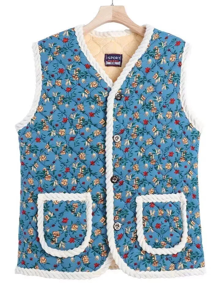 Fashion Thicken Fleece Jacket Women's Vest Open Cardigan Outerwear Loose Autumn Winter New Cotton Waistcoat