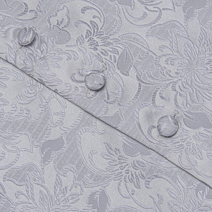 Men's Suit Vest Set – Floral Waistcoat with Tie, Hanky & Cufflinks for Weddings & Formal Events