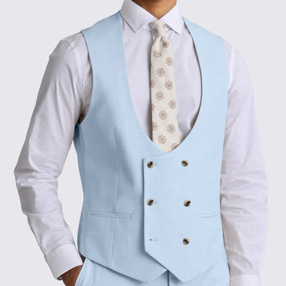Boys Suit Vest Double Breasted V-Neck Waistcoat for Wedding & Formal Occasions