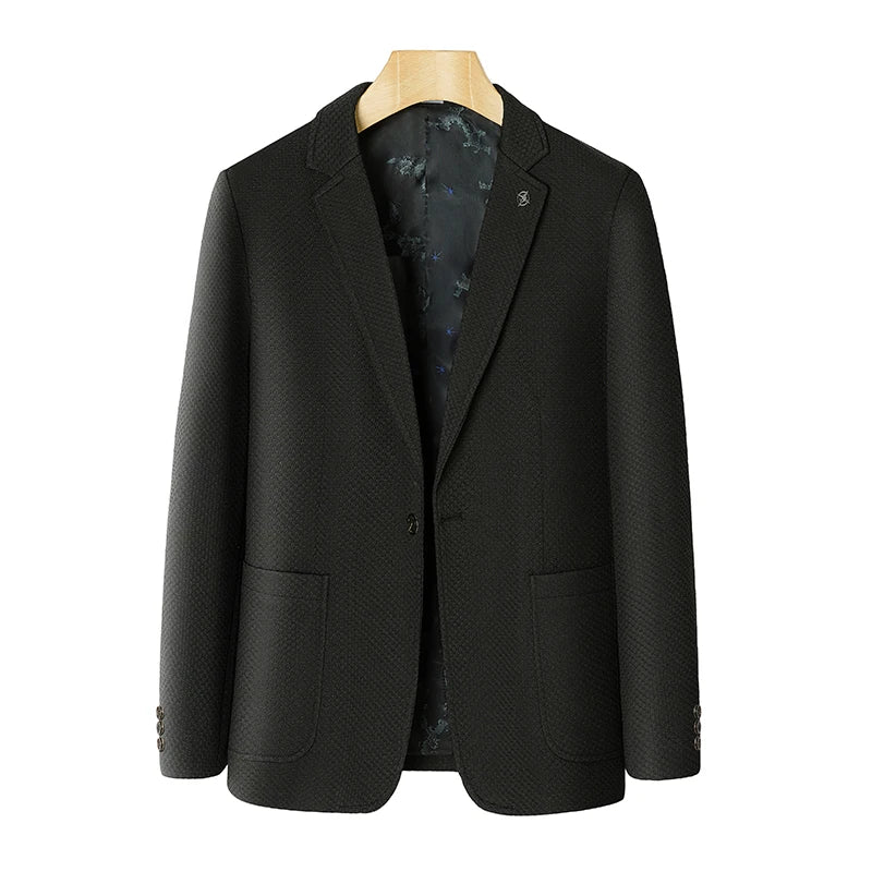 Men's Slim Fit Plaid Blazer for Weddings, Business & Casual Wear – Single Breasted